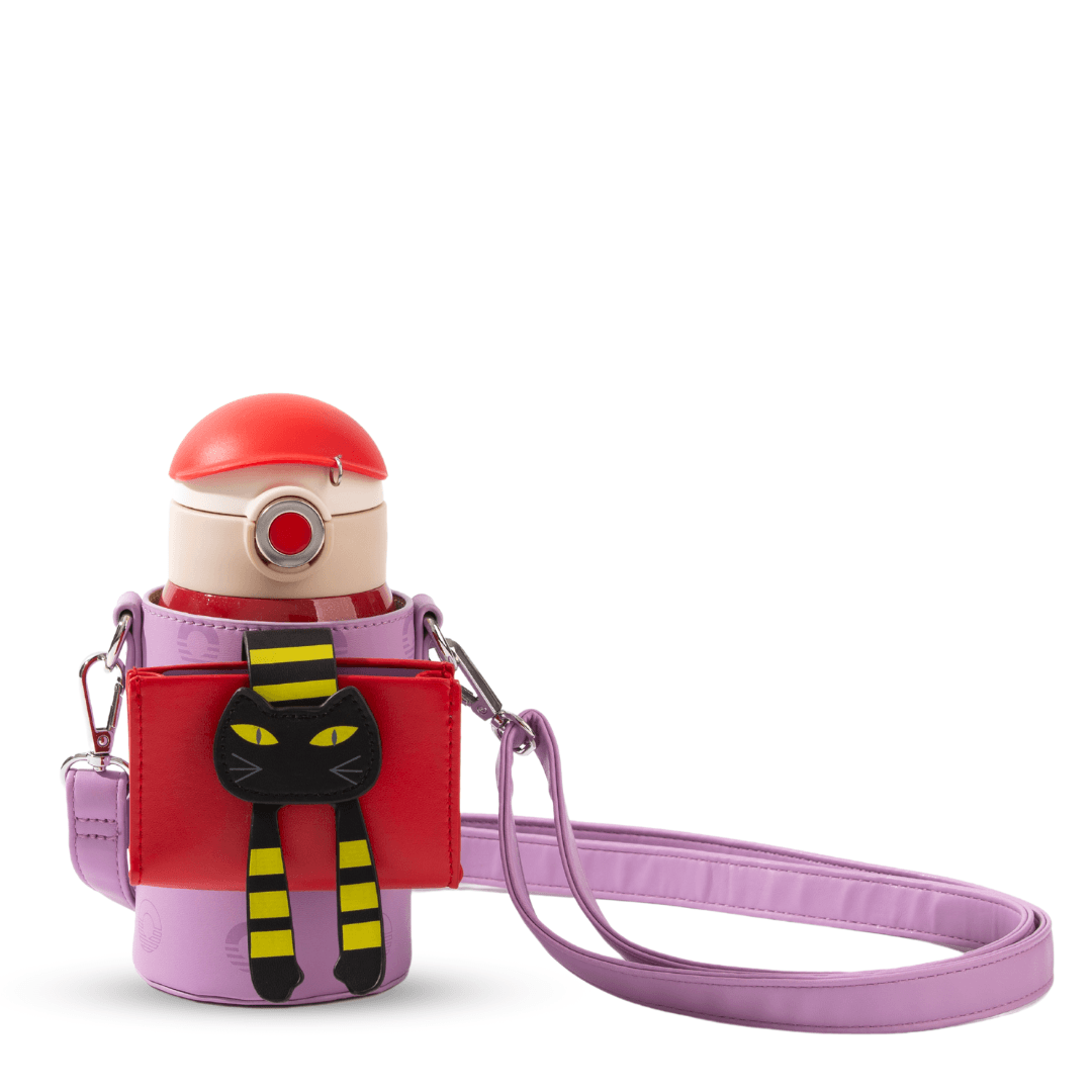 Lying Cat Thermos Cup With Sleeve.