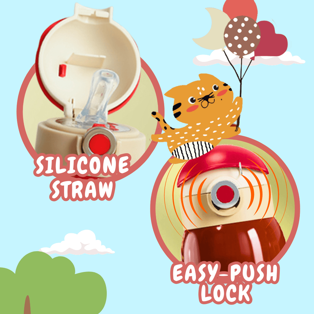 Lying Cat Thermos Cup With Sleeve.