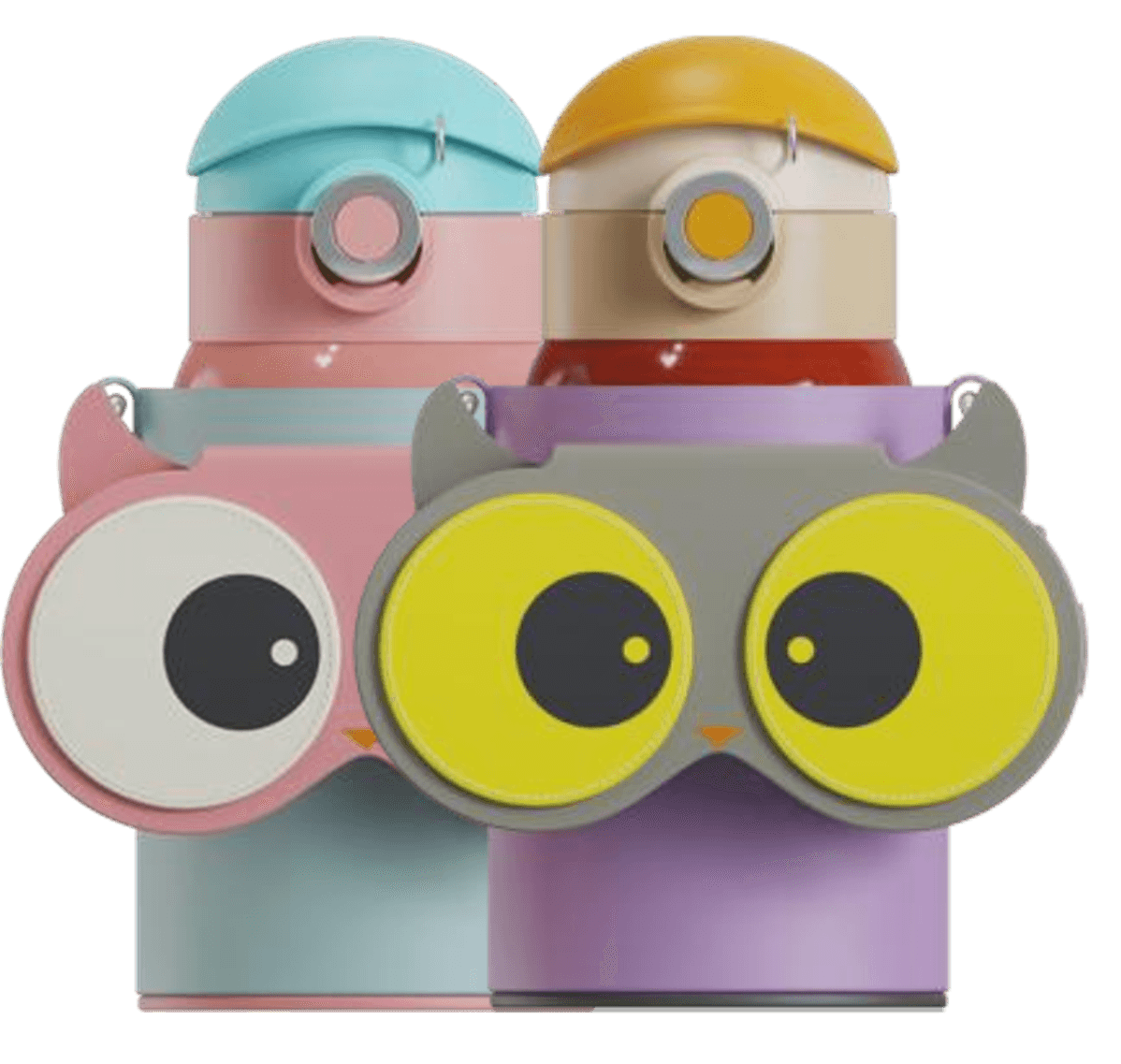 Owl Eye Thermos Cup With Sleeve - Cocosmile Cups