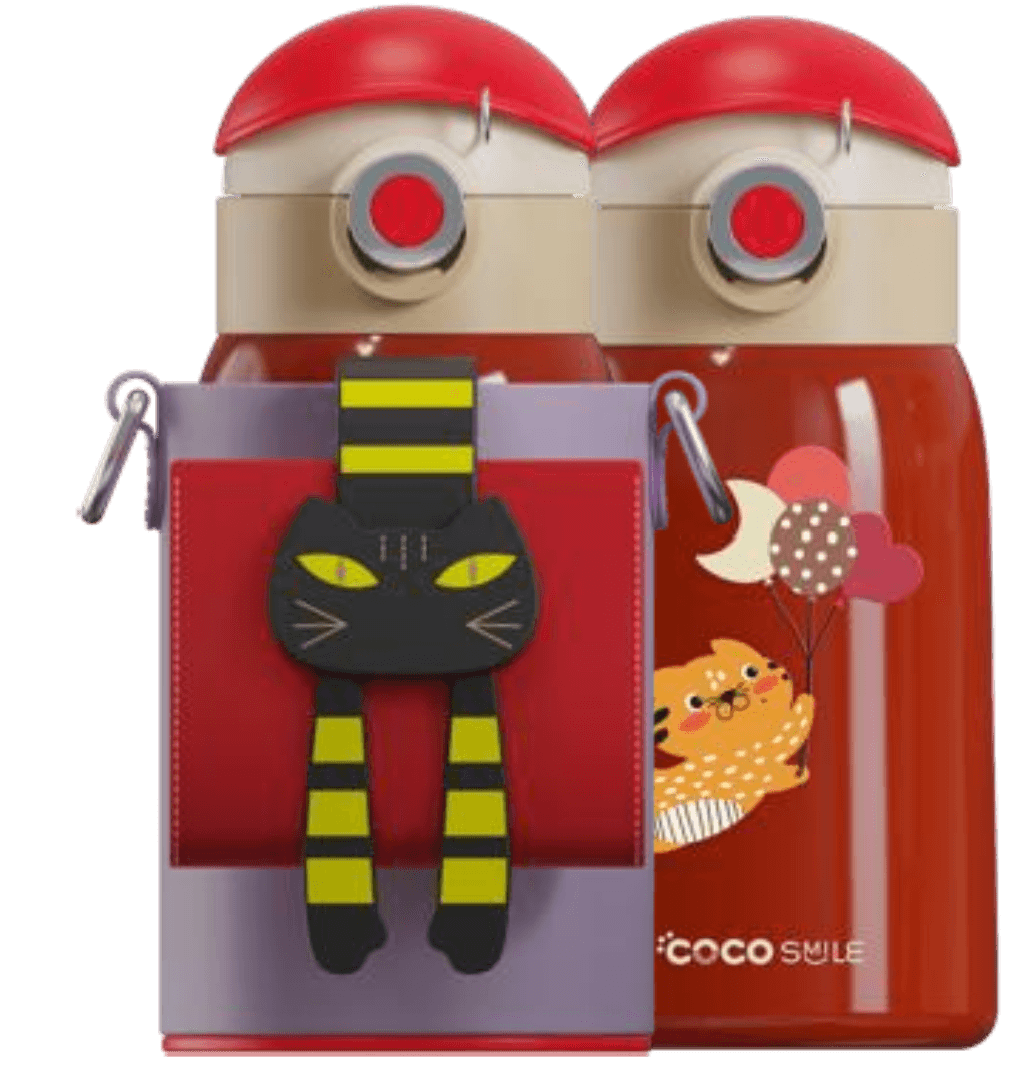 Lying Cat Thermos Cup With Sleeve.