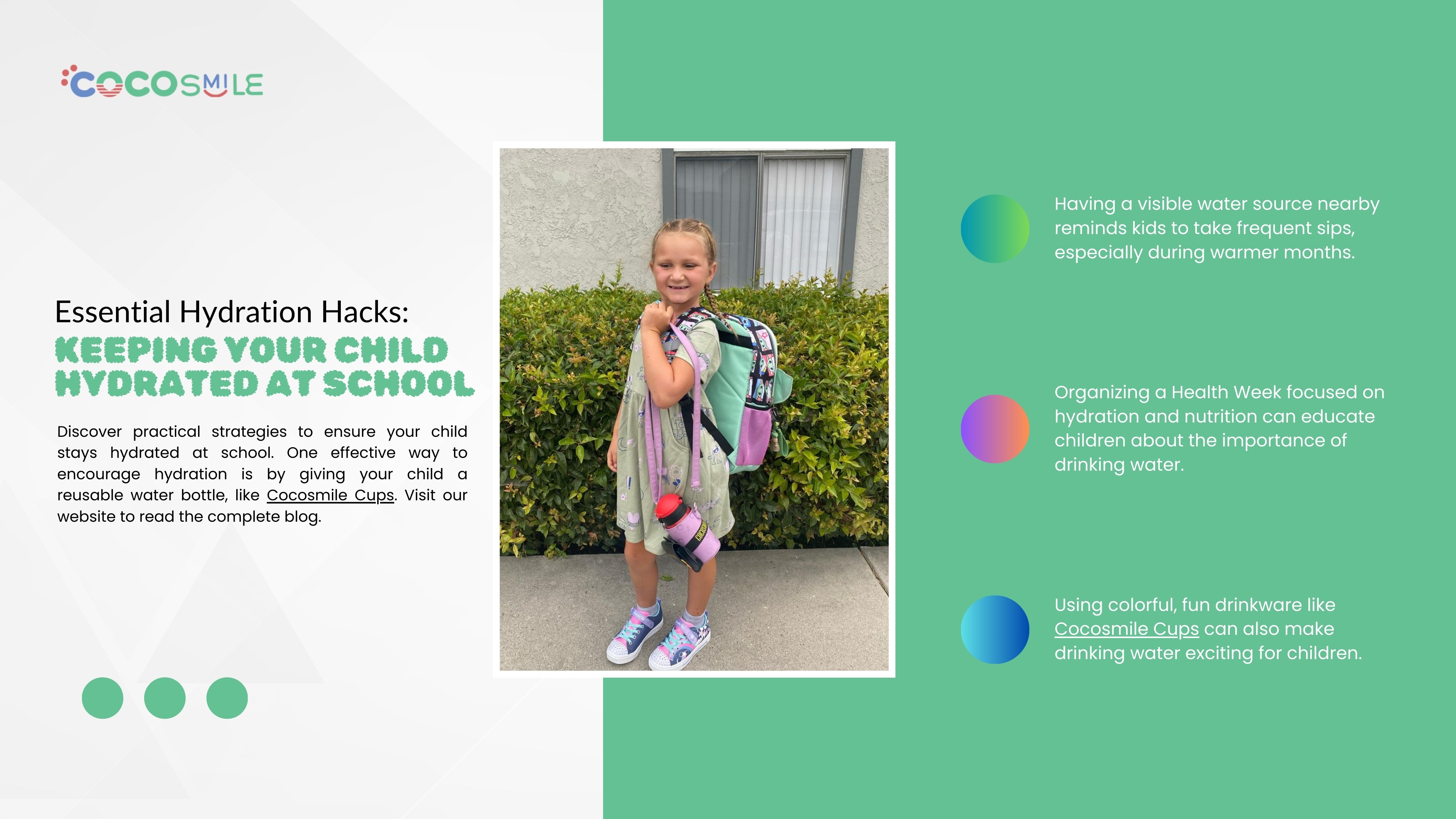 Essential Hydration Hacks: Keeping Your Child Hydrated at School - Cocosmile Cups