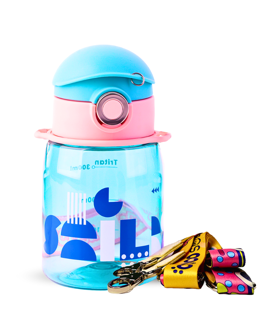 Reusable Coco Exquisite Cup kids water cup with durable Tritan body on white background