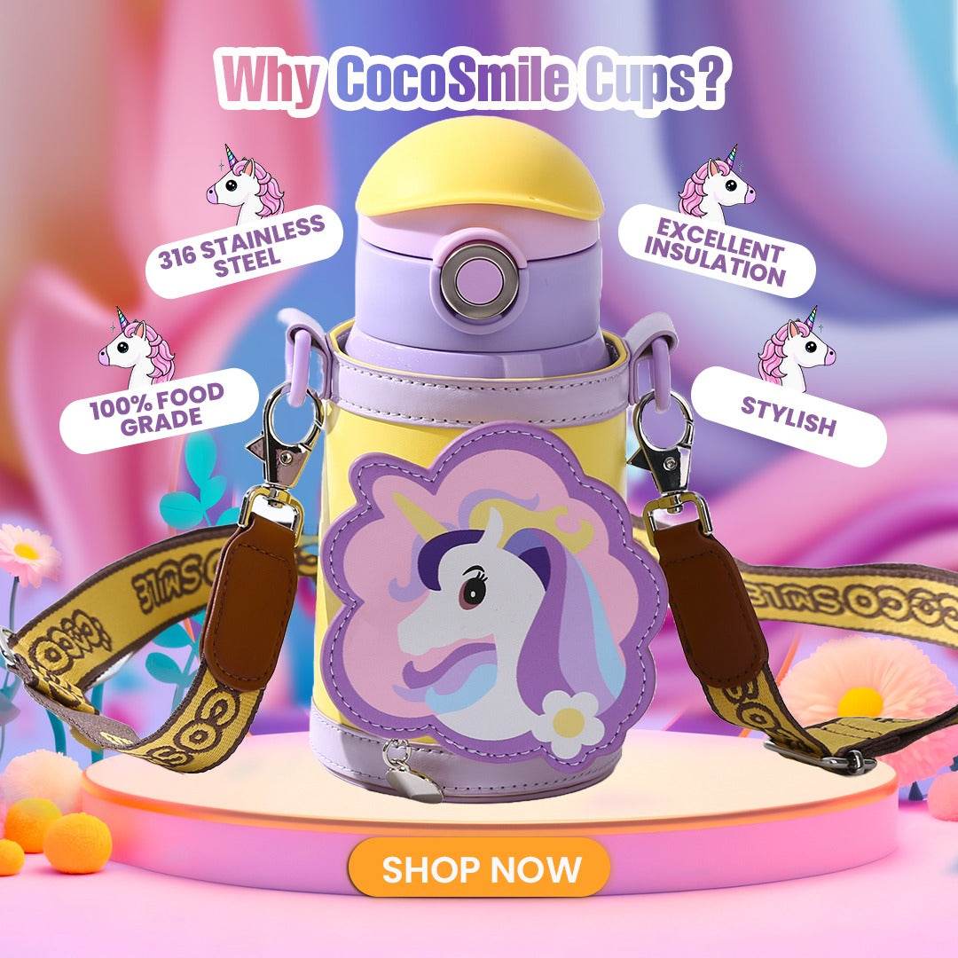 Coco Unicorn Drinking Kids Insulated Water Bottle – Cocosmile Cups