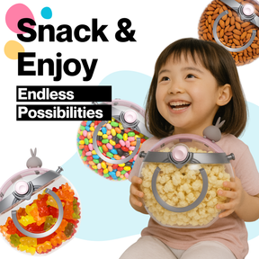 CocoSmile Snack Storage Box for Kids – Cute Leak-Proof Bento Snack Container | BPA-Free Food Storage for School, Travel & Lunchbox Snacks