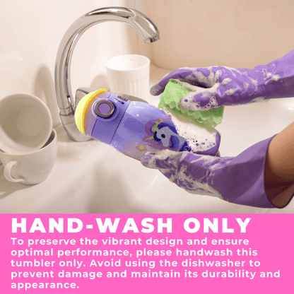 Unicorn Drinking Kids Insulated Water Bottle - Easy Open Button & Carrying Lanyard with Zipper Pouch - Stainless Steel Water Bottle for School Boys Girls.