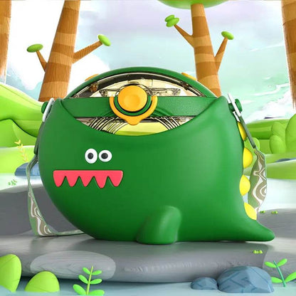 Dinosaur Round Bottle with Lanyard.