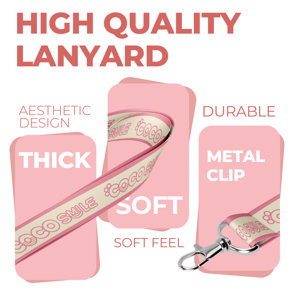 Soft carrying lanyard for the Coco Cap Squeaker bottle with metal clip