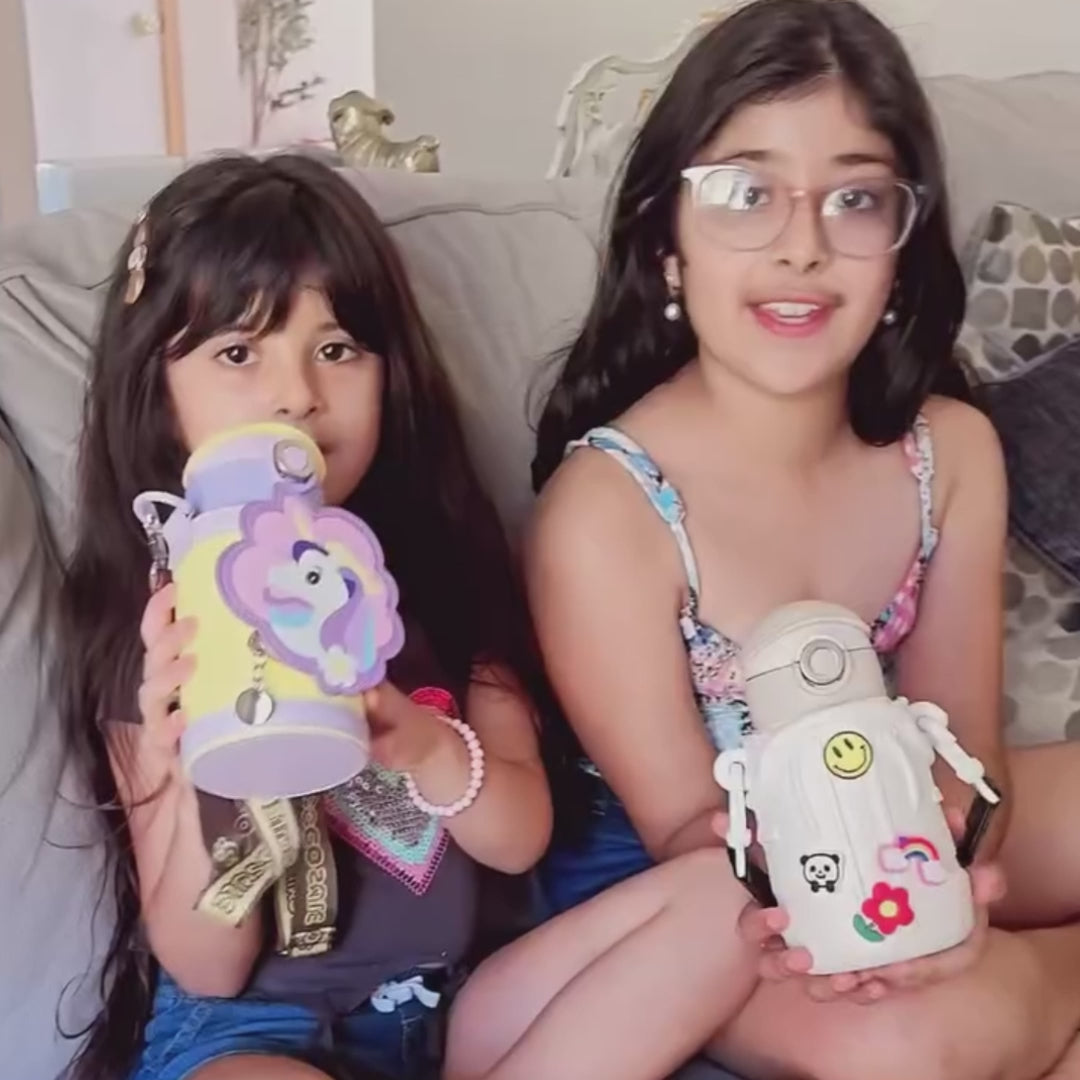 Load video: <p>It's more than a water bottle—it's a treasure. See the pride and joy as she shows off her magical companion, designed to be as special in her hands as it is in her imagination.</p>